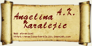 Angelina Karalejić vizit kartica